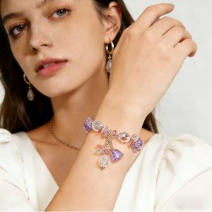 aurora borealis crystal bracelet for women